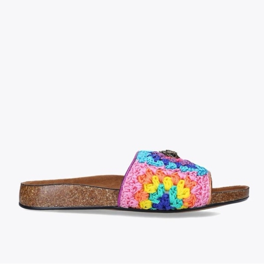 Kurt Geiger Red and Pink Sandals Vibrant Slide Style - Picture 5 of 7